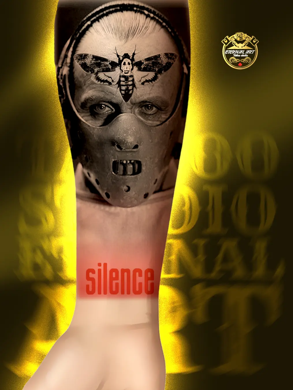 Dizajn The Silence of the Lambs (Kad jaganjci utihnu) - Hannibal Lecter - detalj crteža 2